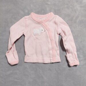 Like New! Just One You Carter's NB Long Sleeve Mittens Full Snap Fuzzy Lamb